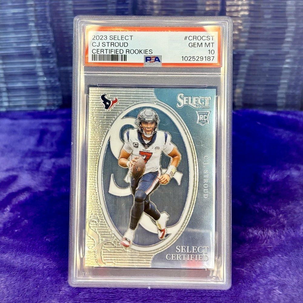 🔥 C.J. Stroud 2023 Panini Select Certified Rookies (RC) CRO-CST 💎 PSA 10